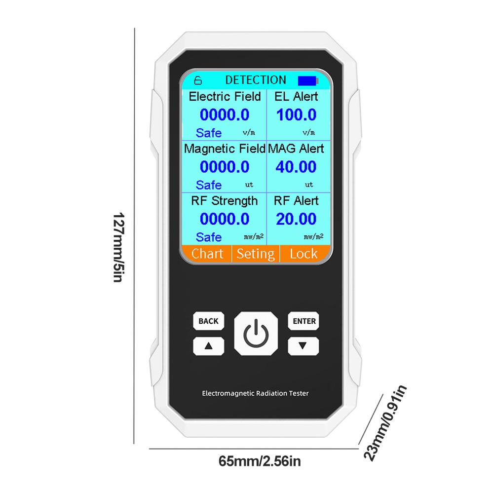 VTER2 Radio Frequency Detect Meter Digital EMF Meter Electric Field Magnetic Field RF  Tester Sound Alarm for EF RF MF