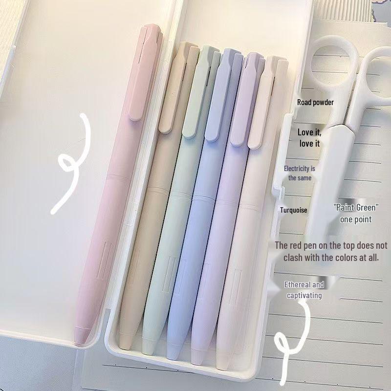 Morandi Style Colorful Click Pen: High-Value Highlight for Planners and Notes