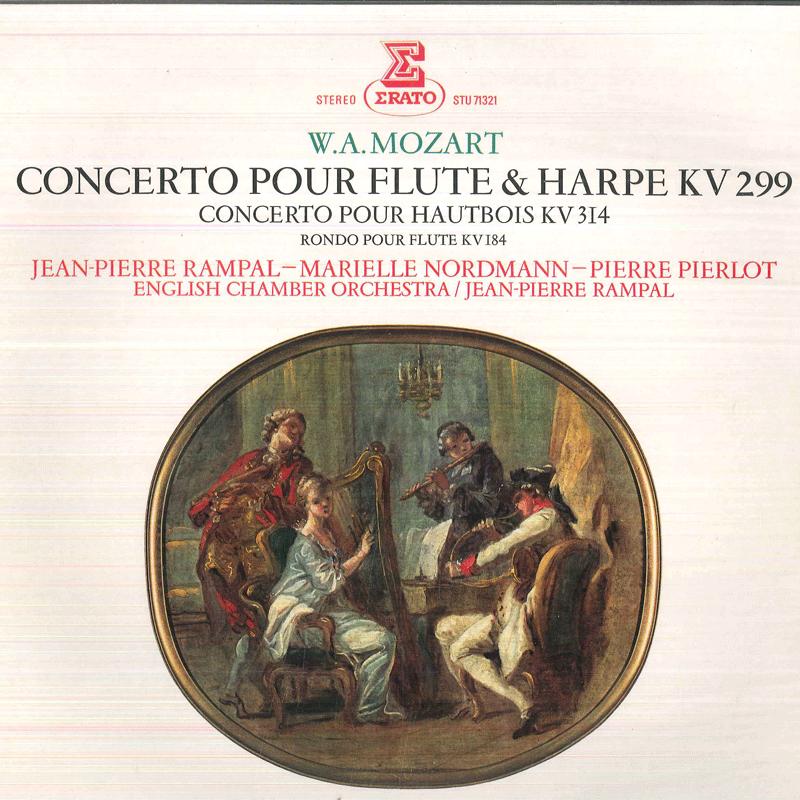 

LP Record JEANPIERRE RAMPAL MARIELLE NORDMA Mozart Concerto Pour Flute Harpe STU71321 ERATO 198 France Classical Used