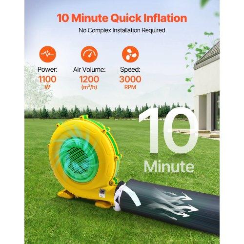VEVOR Inflatable Nightclub, 9 x 6 x 4 m Inflatable Party Tent with 1100W Blower &amp; Sandbag, Ventilated Blow up Night Club with 2 Windows