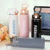 680ML Bouncing Straw Thermos Cup Stainless Steel Termos Water Bottle Simple Ins Style Portable Insulated Cups Drinkware