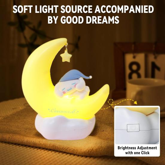 Adorable Anime Action Night Lamp Adjustable Figures LED Brightness Flicker Free Glowing Cartoon