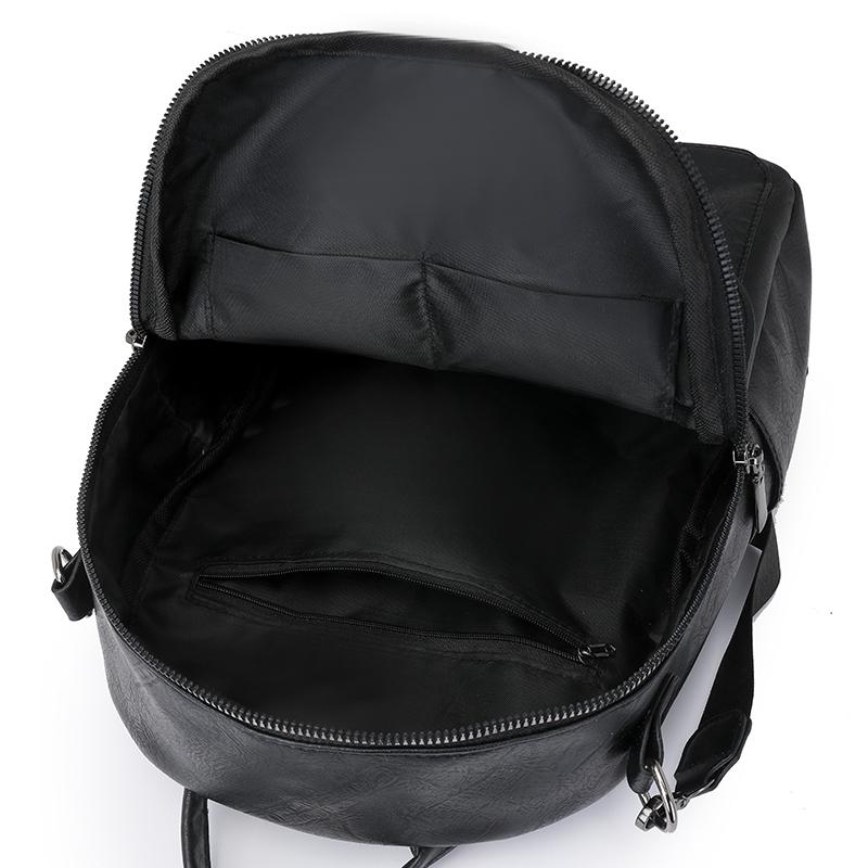 Contrast Color Stitching Women's Bow Backpack Vintage Commuter PU Backpack