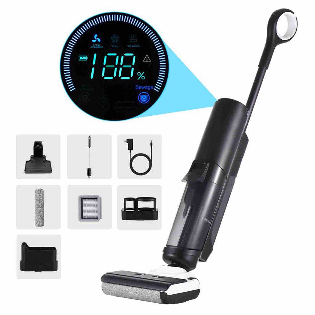 Cordless Floor Cleaner 15000Pa Suction Dual Water Vacuum Cleaner for Household