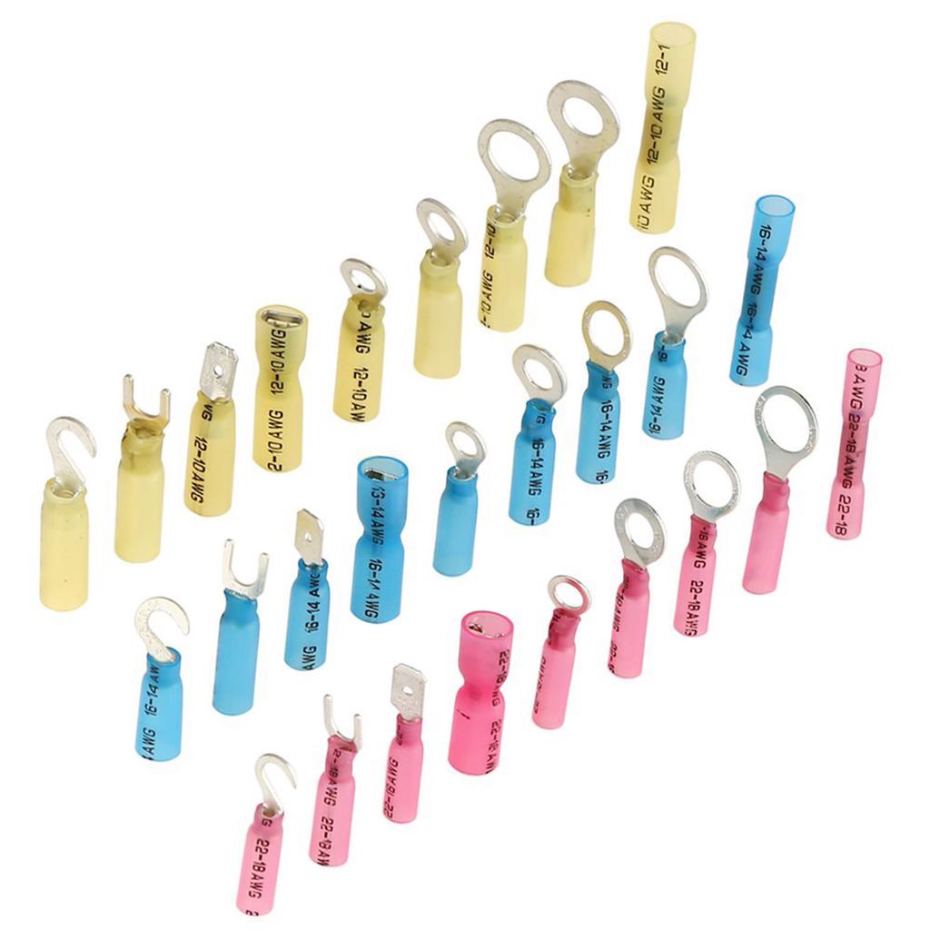 100PCS RV1.25-6 Electric Wring Ring Red Plastic Insulating Crimp Terminals