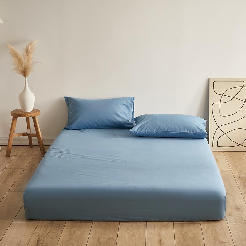 80s-Inspired Brushed Cotton Fitted Sheet & Solid Duvet Cover - Single, Autumn/Winter