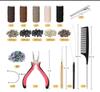 Hair Extension & Wig Tool Kit with Pliers, Crochet, and Silicone Rings