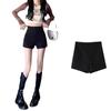 Women's Slim Fit High Waist Black Stretch Shorts