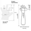 60cm Extra Long CPE Dishwashing Gloves Waterproof Thickened Anti-Slip Cuff for Kitchen Home Cleaning
