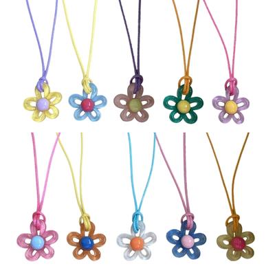Floral Necklace Adjustable Strap Hollow Flower Charm Clavicle Chain Personalized Flower Chocker Necklace Jewelry
