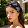 Paisley Pattern Headwrap Elastic Headband Rabbit Ear Knot Design Hair Wrap Comfortable Secure Fit Wave Boosting Compression Band Curl Maintenance