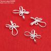 Sterling Silver Elephant & Leaf Double Charm Beads with OT Clasp for DIY Jewelry