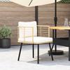 VidaXL Chaise de jardin avec coussins naturel résine tressée, siège de jardin, chaise de patio, chaise à manger de jardin, 4108260