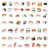 50 Blätter - Glänzende japanische Sushi-Cartoon-Aufkleber für DIY-Handyhüllen, Gepäck und Wasserkocher
