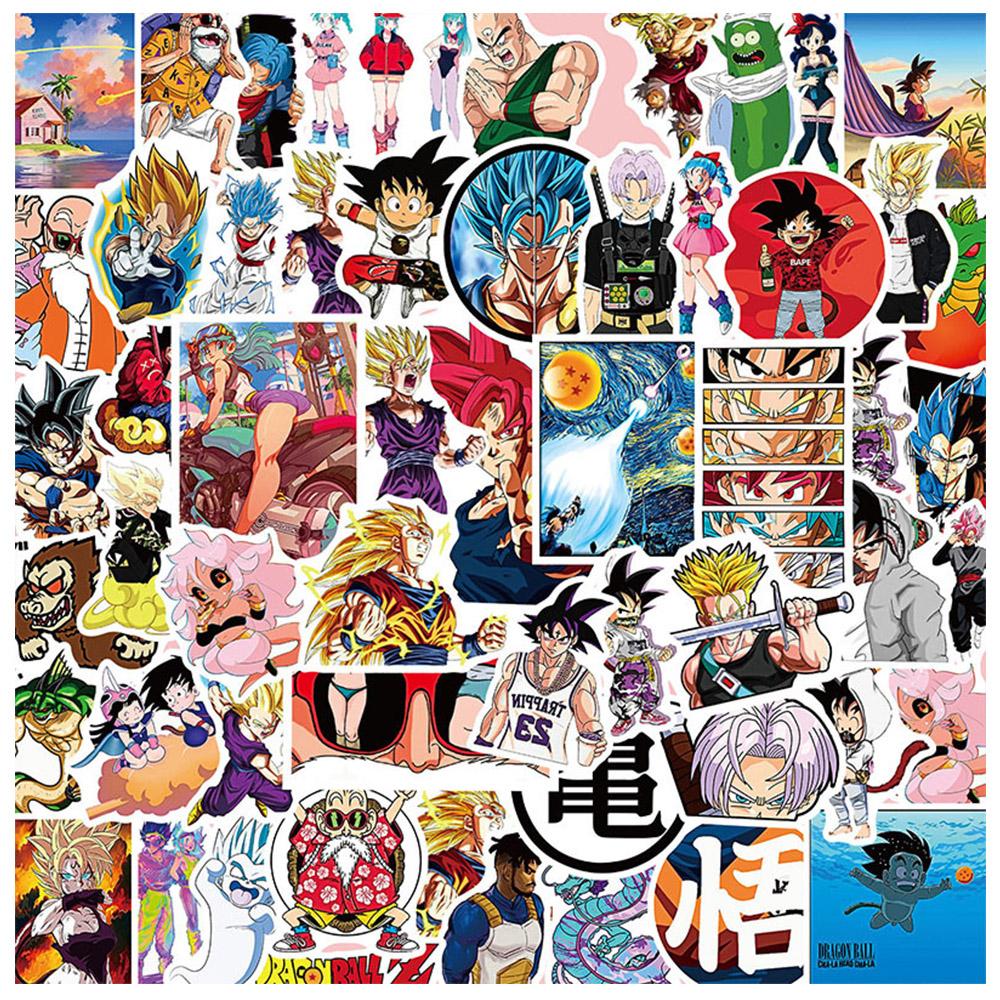 50/100pcs Japanese Anime Dragon Ball Stickers Cool Cartoon Son Goku Decals Laptop Phone Luggage Classic Manga Sticker Decoration