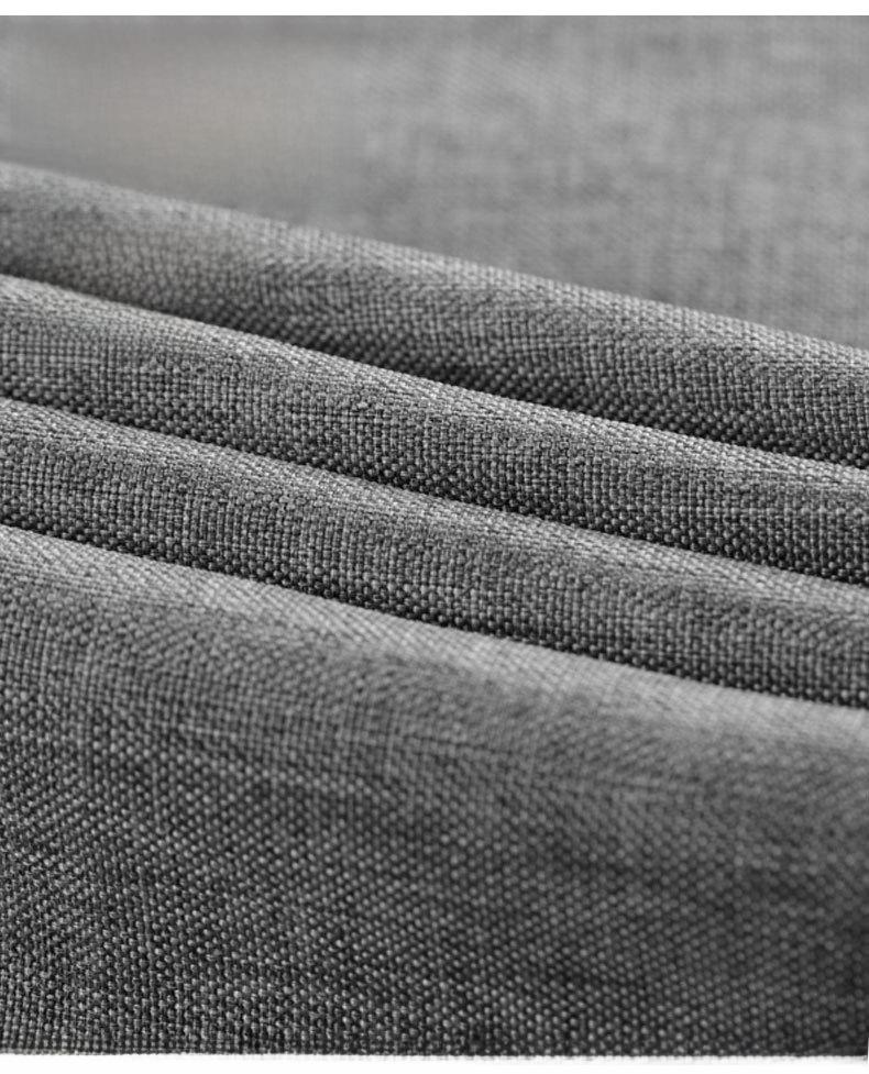 Waterproof Imitation Linen Shower Curtain - 235g Polyester, Thick Solid Color, Ideal for Bathroom Partitions