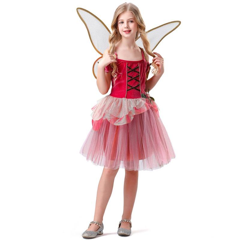 Children's Day girls princess tutu dress shows costumes forest flower fairy elf dress with wings