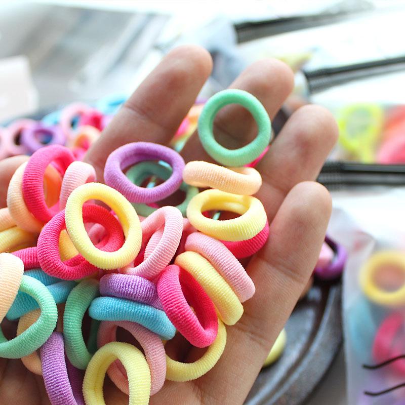 Hair Bands for Girl Kids Colorful Nylon Scrunchie Hair Ties Rubber Band Kids Elastic Hair Leagues Girl Hair Accessories