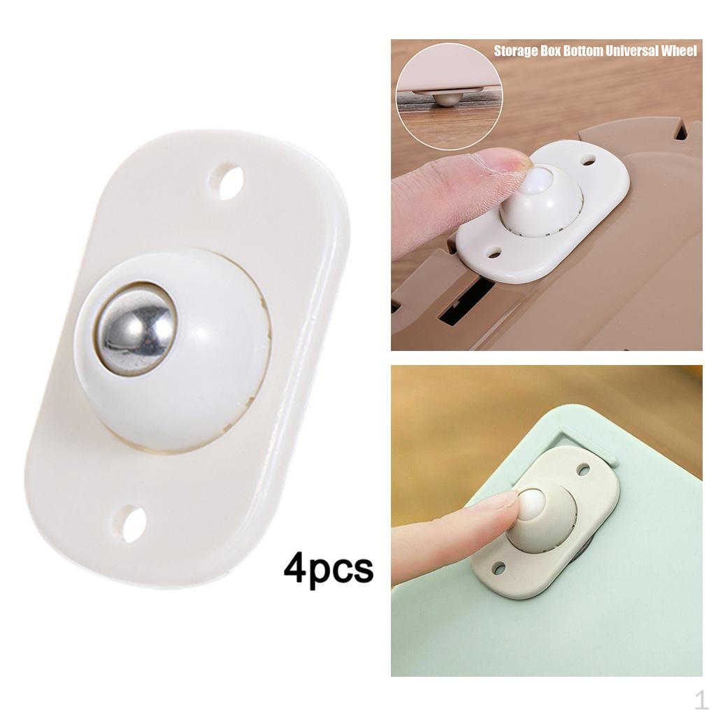 4 Pcs. Storage Box Tape Rolls Garbage Can Wheels