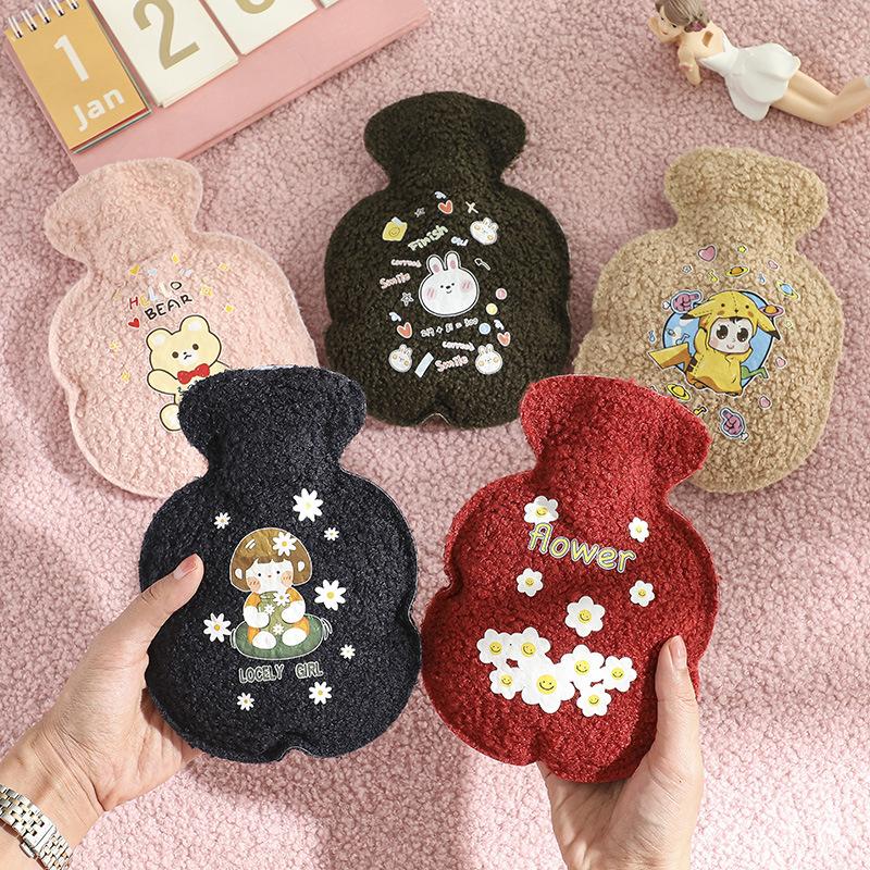 320Ml Soft Hot Water Bottle Winter Hand Warmer Cute Kawaii Water Bottle For Girls Portable Waist Hand Bed Warm Bottles