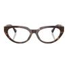 Versace Temple Logo Design Acetate Cat Eye Optical Glasses Women's Havana 58245553 VE3383 108-Havana Color 52