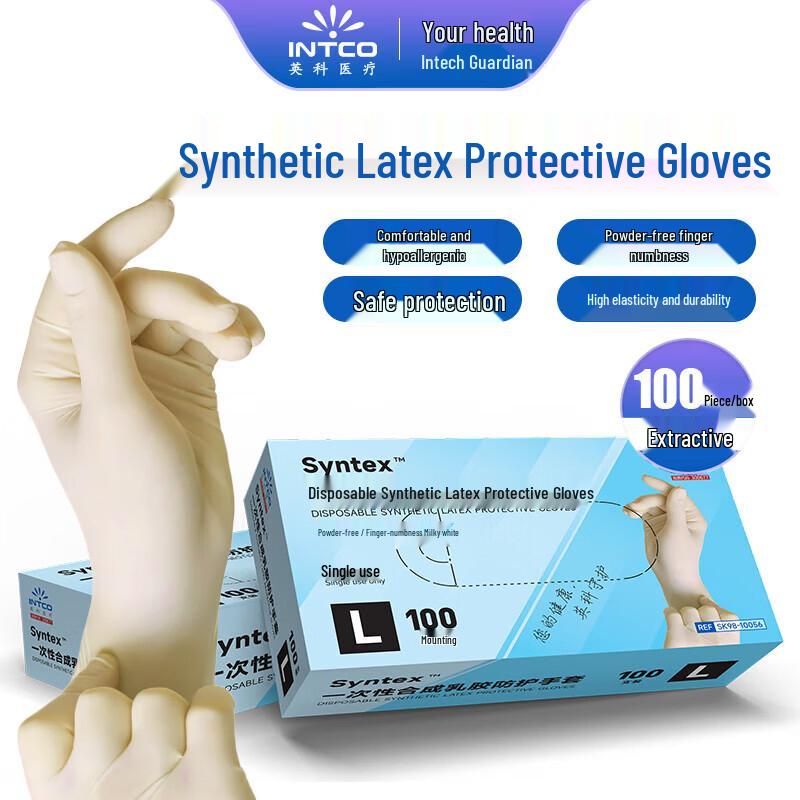 INTCO Disposable Synthetic Latex Protective Gloves