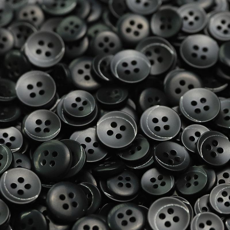 5Pcs 5Pcs Four-Eye Resin Button Crescent Edge Black And White Buttons Knitted Cardigan Top Shirt Versatile Sleeve Collar Buckle