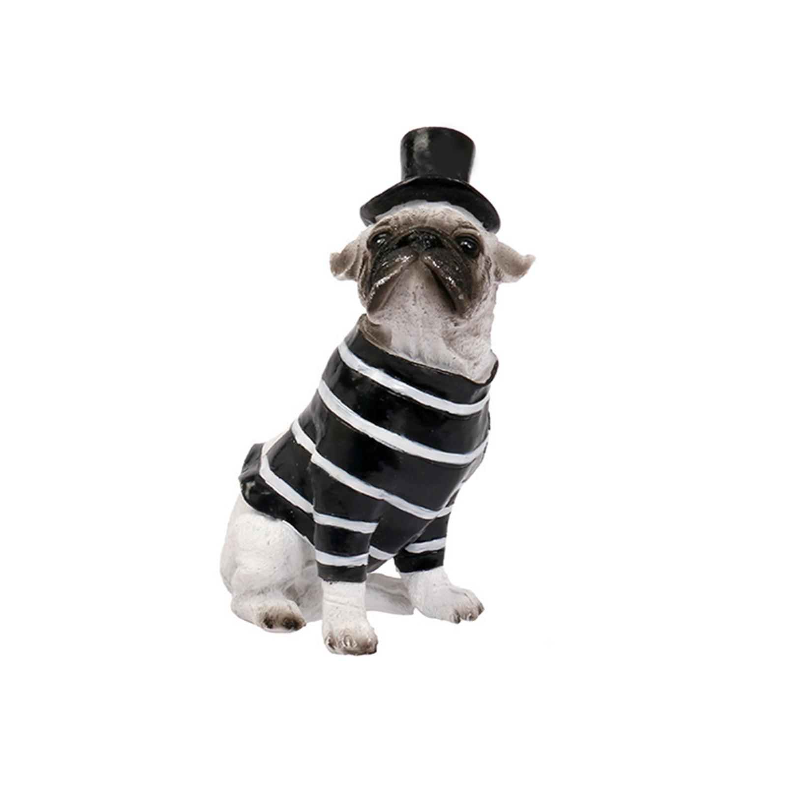 

Halloween Witch Pirate Pet Dog Resin Statue Cute Halloween Desktop Decorations Haunted House Atmosphere Props Perfect for Indoor One Size