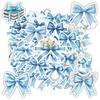 35-100pcs Cartoon Cute Blue Bow Sealing Sticker Diy Pvc Laptop Decals Decoration Stiker Reward Gift Stationery School Supplies