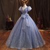 Elegant Blue Evening Gown for Women - Spring 2026