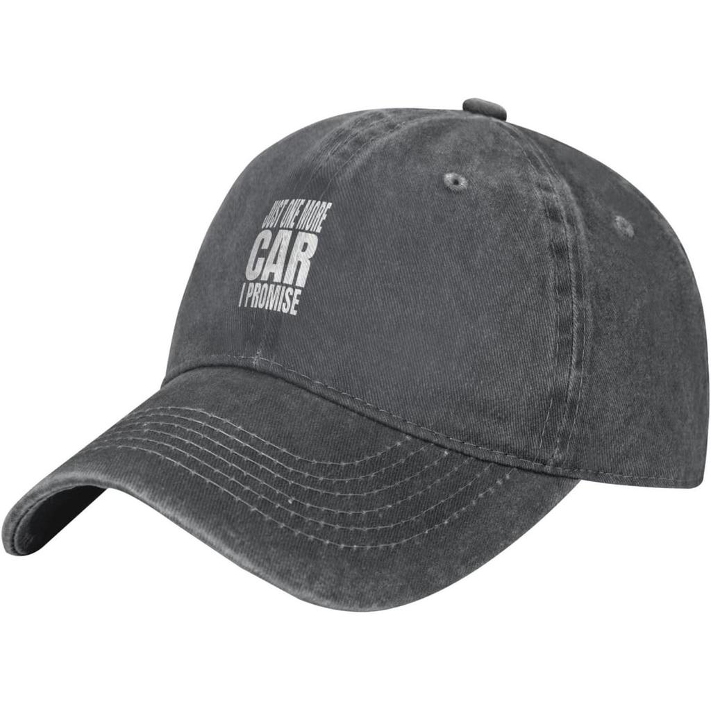 Car Enthusiast Baseball Cap Washed Denim Casual Dad Hat Adjustable Breathable Sun Hat