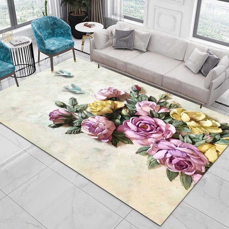 Living Room Carpet Nordic Ethnic Style Home Decoration Coffee Tables Large Area Plush Mat Bedroom Vintage Rug