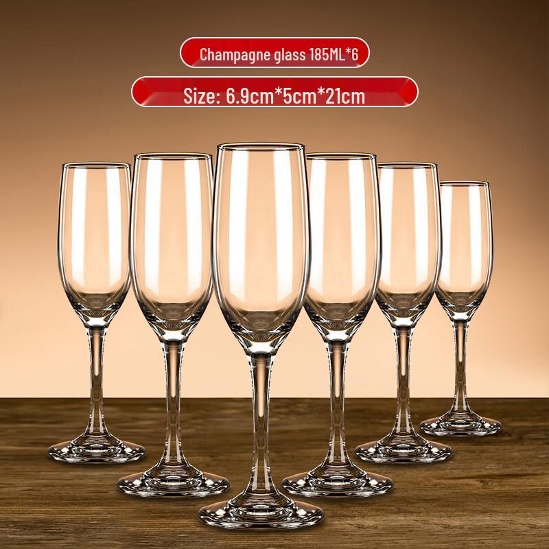 ZISIZ Luxury Hand-Blown Champagne Flutes (Pair)