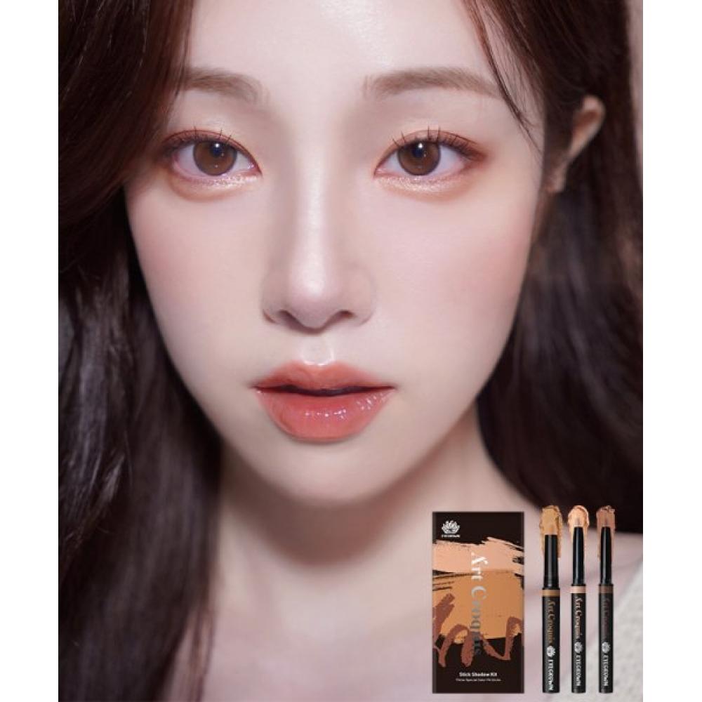 Eyecrown Art Croky Stick Shadow 3 Piece Kit 02 Sunshine Peach Look