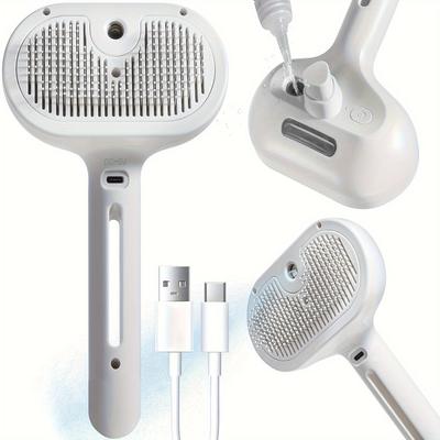 Pettine per capelli spray per animali domestici, spazzola per la pulizia, toelettatura per gatti, accessori per cani, strumenti, pettine per umidificatore a nebbia d'acqua, pettine per la rimozione dei nodi