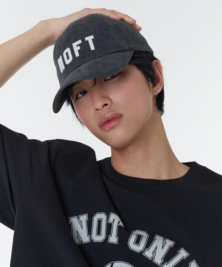 NOT ONLY FOR TODAY Noft Patchwork Ball Cap [Charcoal Gray]