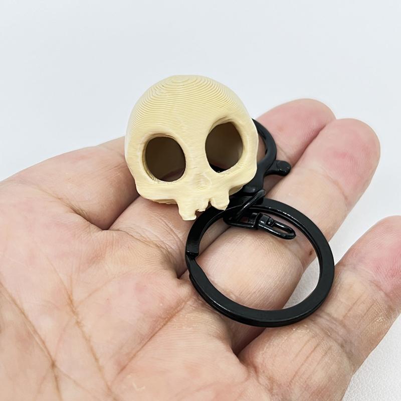 3D Printed Skull Keychain Pendant Creative Design Decoration Bag Accessories Charm  Gift