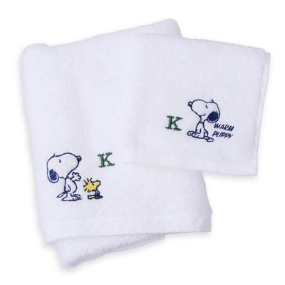 Nishikawa Snoopy Towel Set 1 Face 1 Mini Initial Made with Yarn for Softness and Lightweight Made with Hollow Yarn for and Made In Product TZ95166611