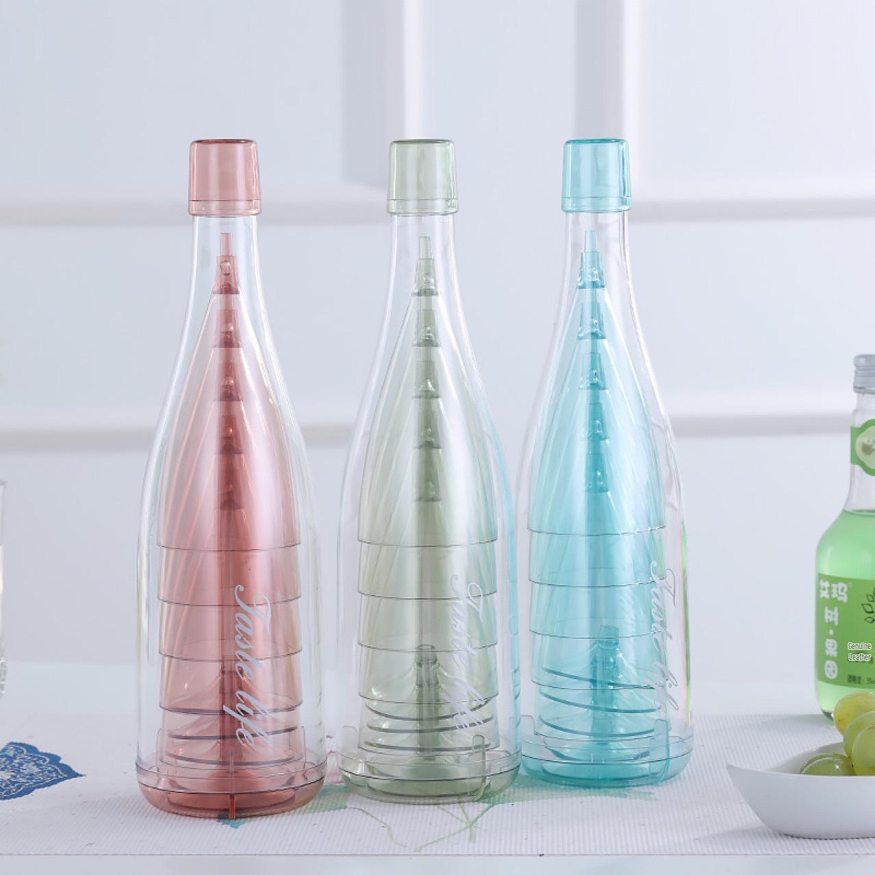 

Portable Clear High-Footed Disposable Wine Glass for Travel, Ideal for Cold Drinks, Juice, and Champagne 30*8.5 cm