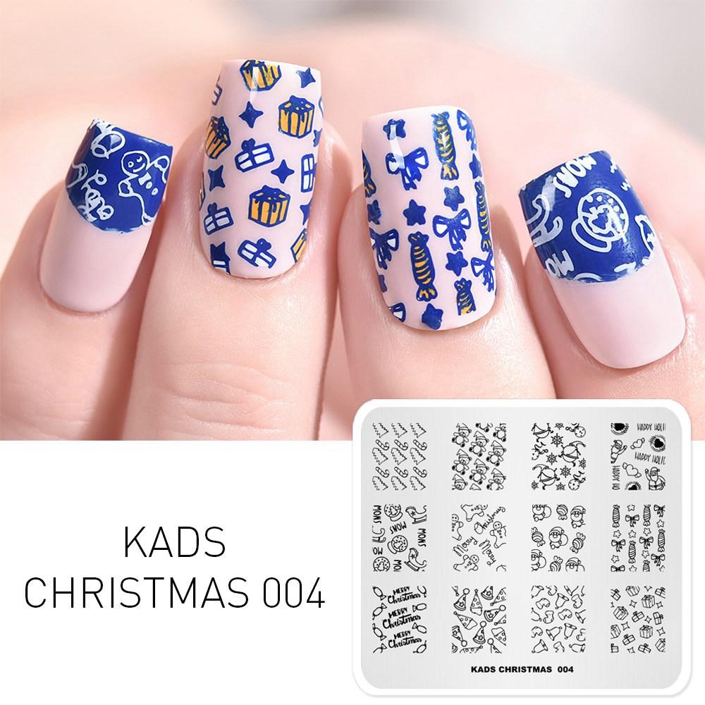 KADS Christmas Nail Art Stamping Plates Manicure Stamp Template Image Nails Art Stamp Print Stencils