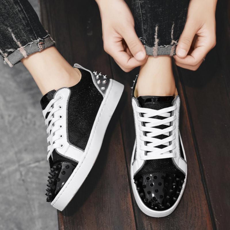 Men's Autumn Casual Rivet Versatile Work Low-top Flat Shoes