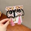 Red Children'S Hair Clip Chinese Style Hanfu Headwear Women'S Wig Tassel Hair Card Baby Hair Accessories