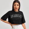 European and American women's clothing spring and summer new ins letter I love ME printed short slim-fitting short-sleeved T-shirt