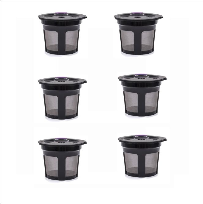 10/6/4pcs Reusable Capsule Cups Refillable Coffee Filters Cups Stainless Steel Mesh Leak-Proof Single Cup Coffee Filters