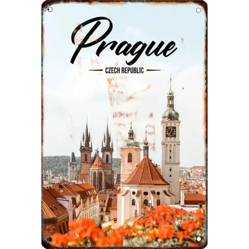 Metallschild New York Cityscape, Wandkunst zum Thema Reisen 20x30cm