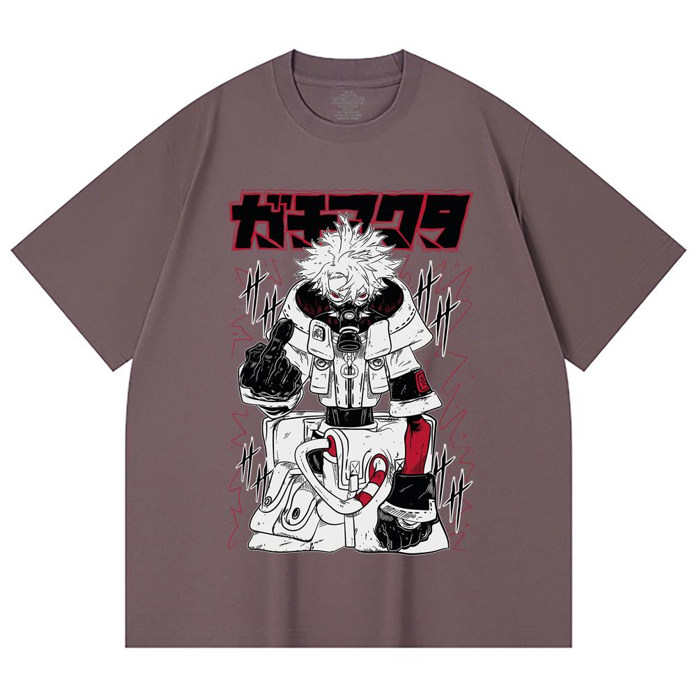 230 Gsm 100% Cotton Gachiakuta V5 Rudo White Print Unisex Heavy Cotton T Shirt