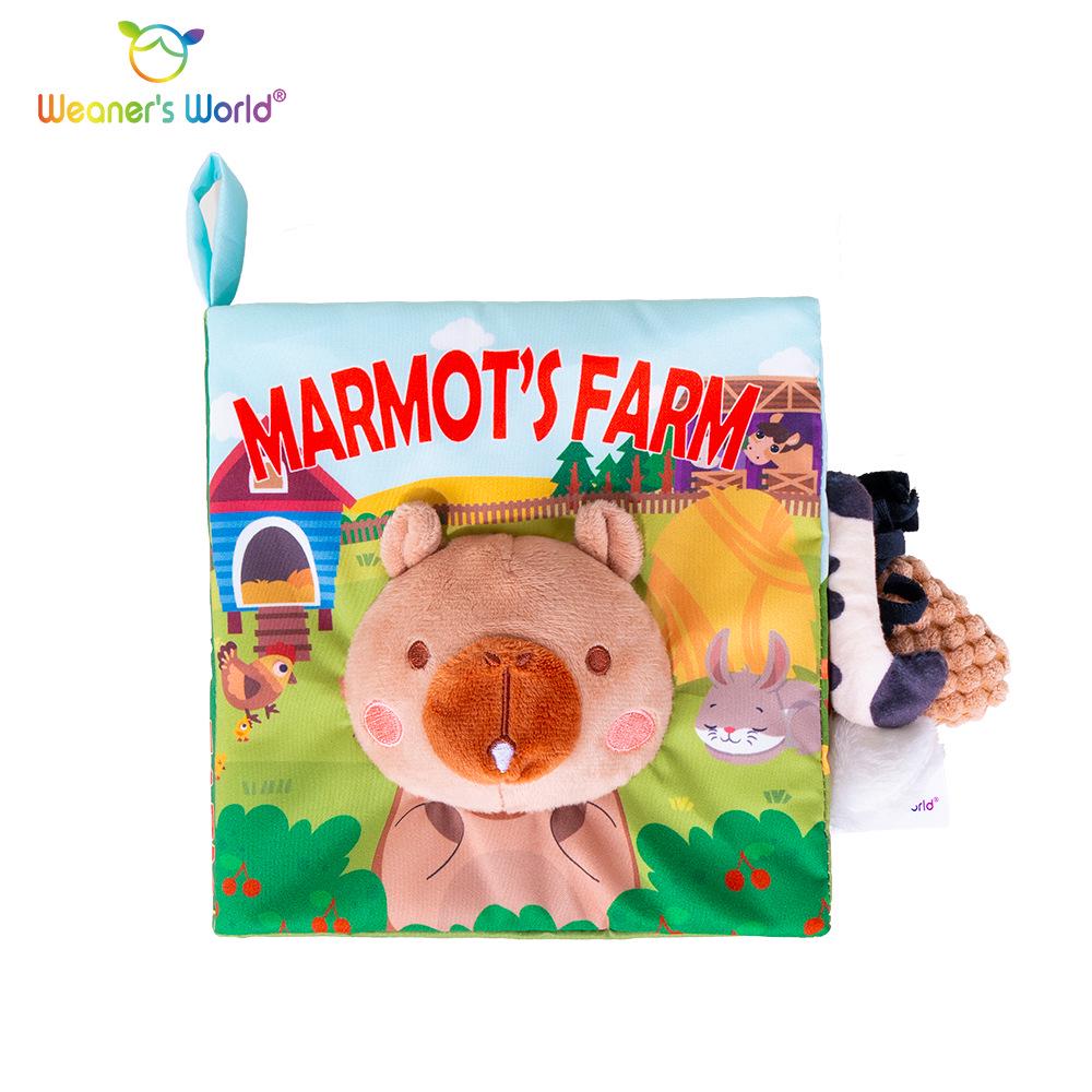 

Интерактивная 3D тканевая книга с хвостиком, устойчивая к разрывам: Развивающая когнитивная игрушка для малышей