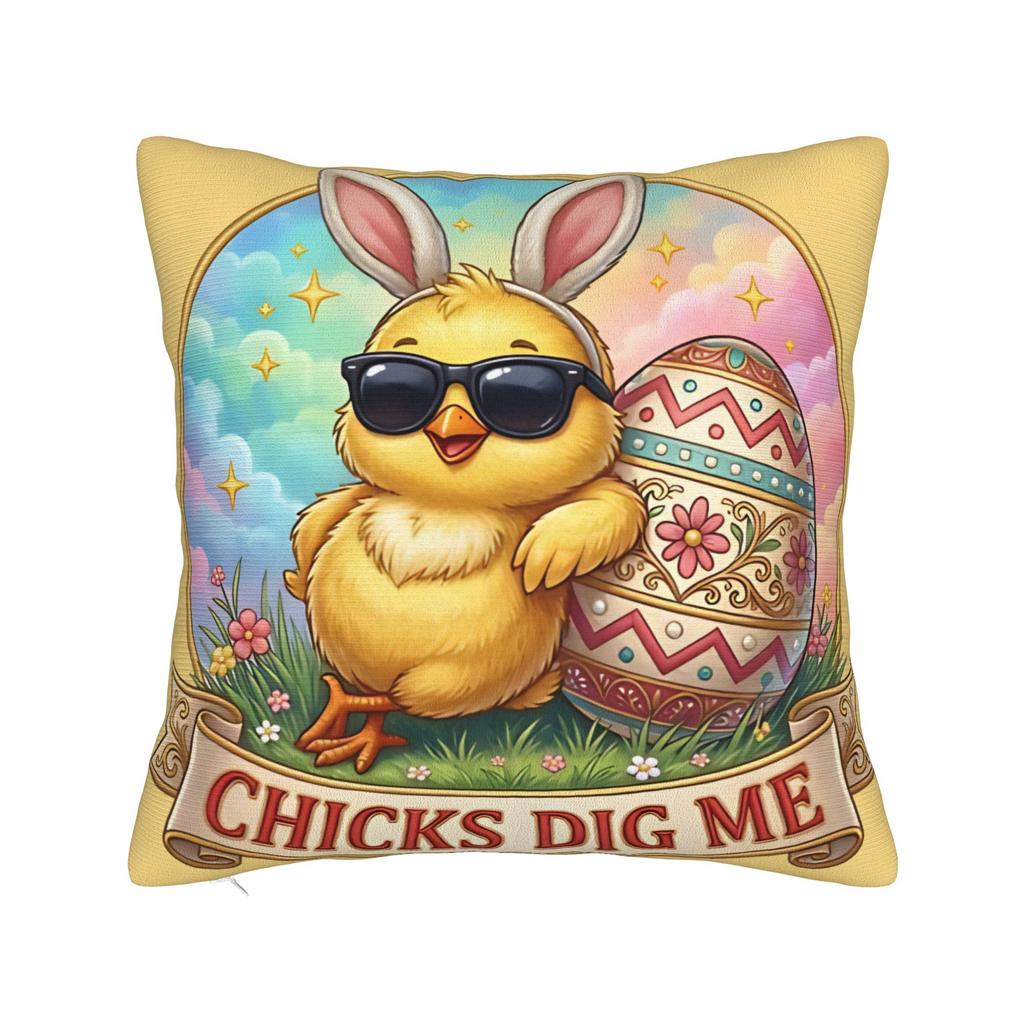 Easter Chicks Dig Me Pillow Cover Comfy Cushion Cover Fashion Pillow Case For Couch Sofa Bedroom