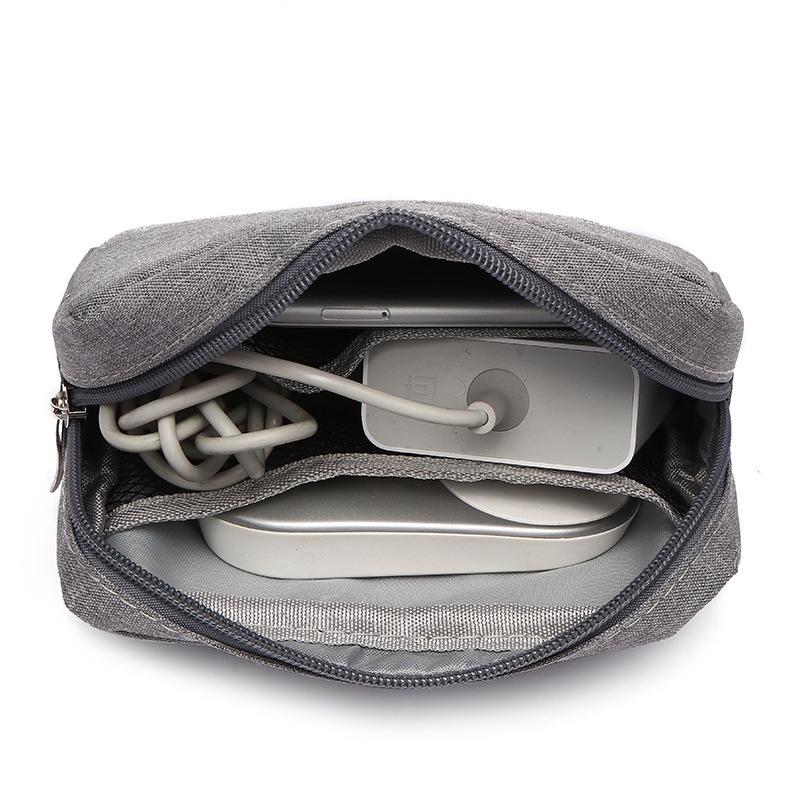 Water-resistant Cationic Portable Power Bank & Cable Storage Pouch for Digital Accessories