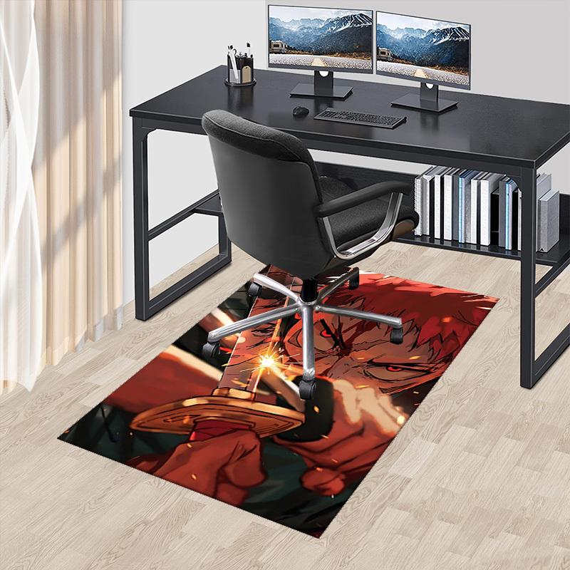 

1pc Anime Cartoon Design Jujutsu Kaisen Satoru Gojo Chair Mat - Non-Slip Carpet for Office, Home Decor, Living Room, Bedroom, Game Room - Perfect Gift 60cm by 90cm